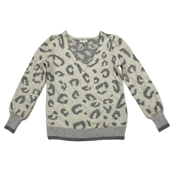 Maurices Leopard Print Blouson Sleeve Pullover Knit Sweater, Size Medium‎ - Picture 1 of 8